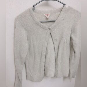 Cat & Jack Kids Soft White Cardigan Girls size 10/12. Plush and soft!